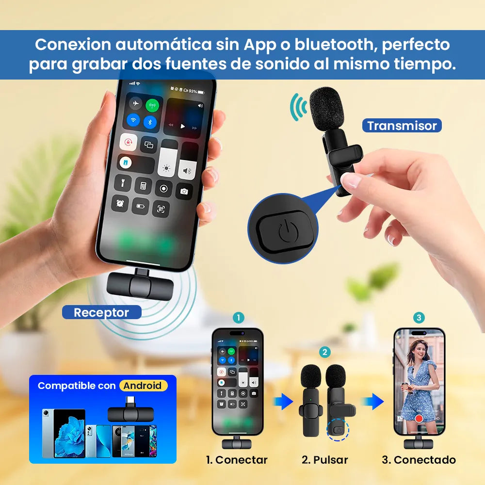 Microfono Inalambrico 2 en 1 - K9