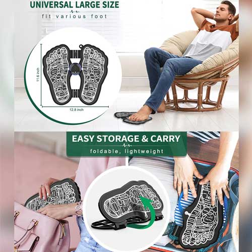 Electroestimulador de Pies, Plegable, Recargable y Portátil