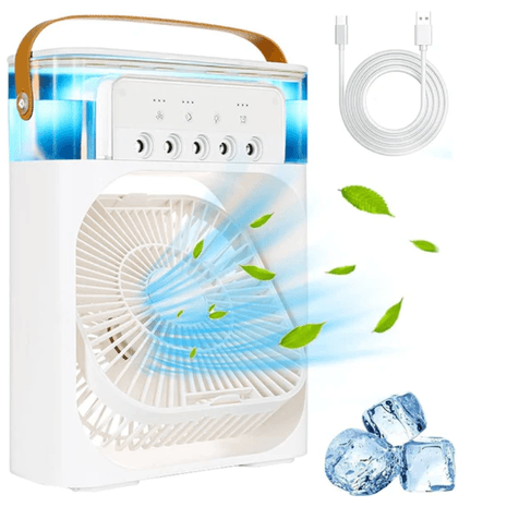 Ventilador Enfriador De Aire Portátil 3 En 1 Rectangular