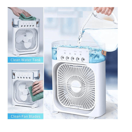 Ventilador Enfriador De Aire Portátil 3 En 1 Rectangular