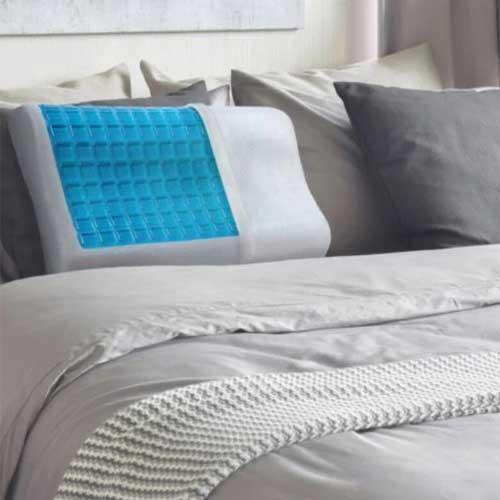 Almohada Ortopedica Cervical Viscoelástica Con Gel y Funda de fibra de Bambú