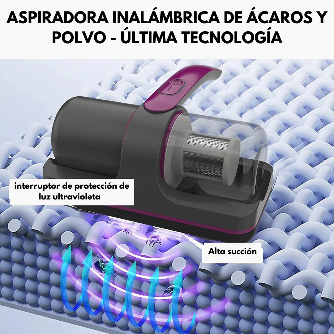 Aspiradora Inalámbrica Anti Ácaros - Con Sistema UV