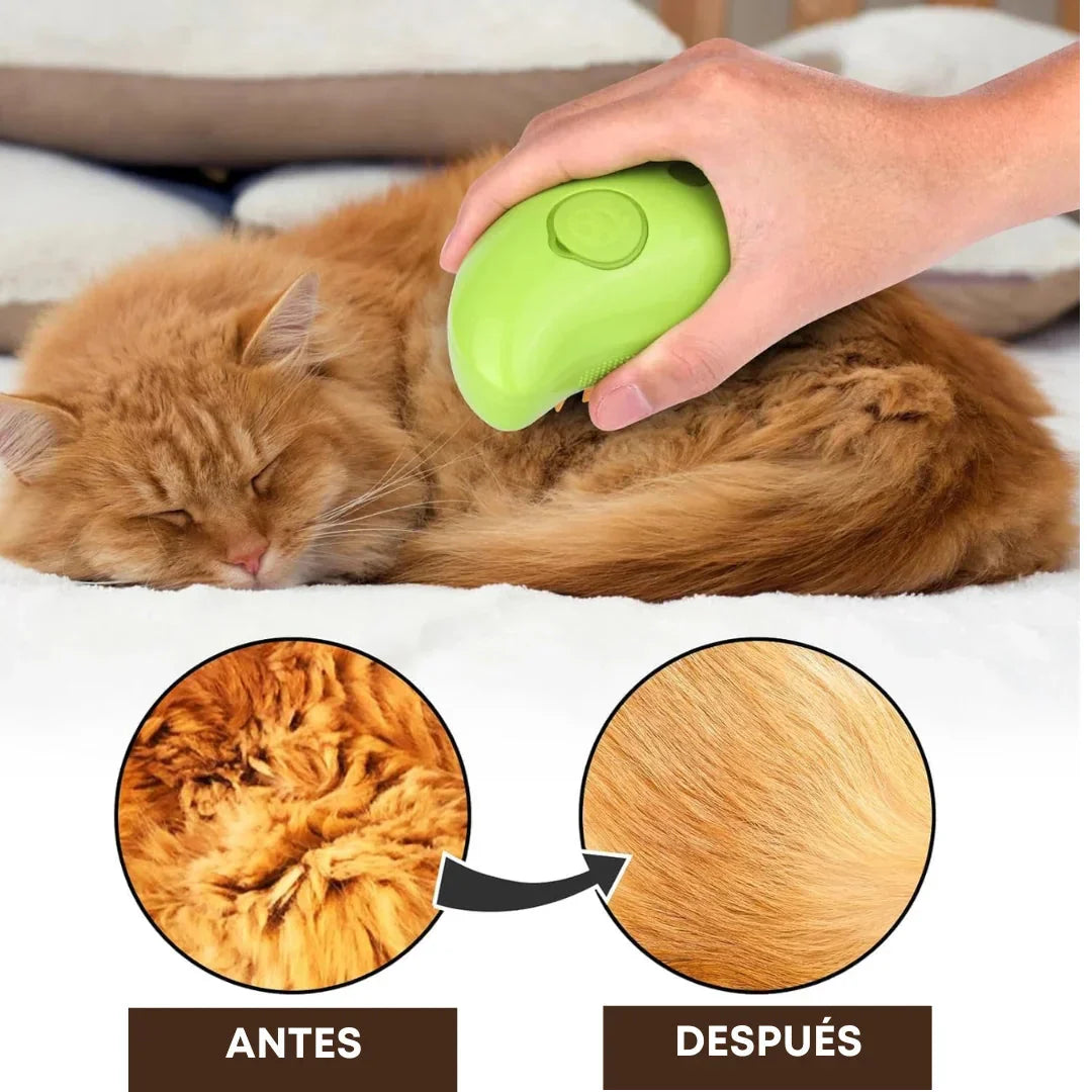 Cepillo de Vapor 3 en 1 para Mascotas