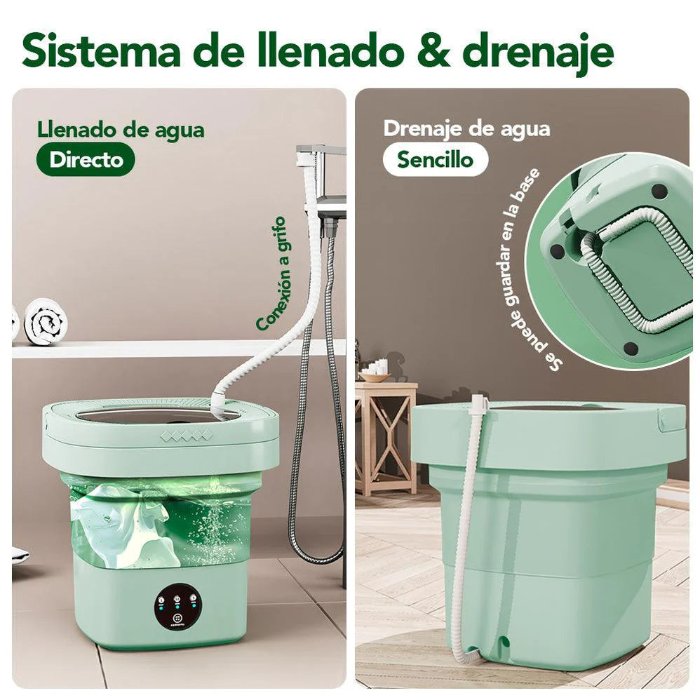 Mini Lavadora Plegable Portátil 8 Litros