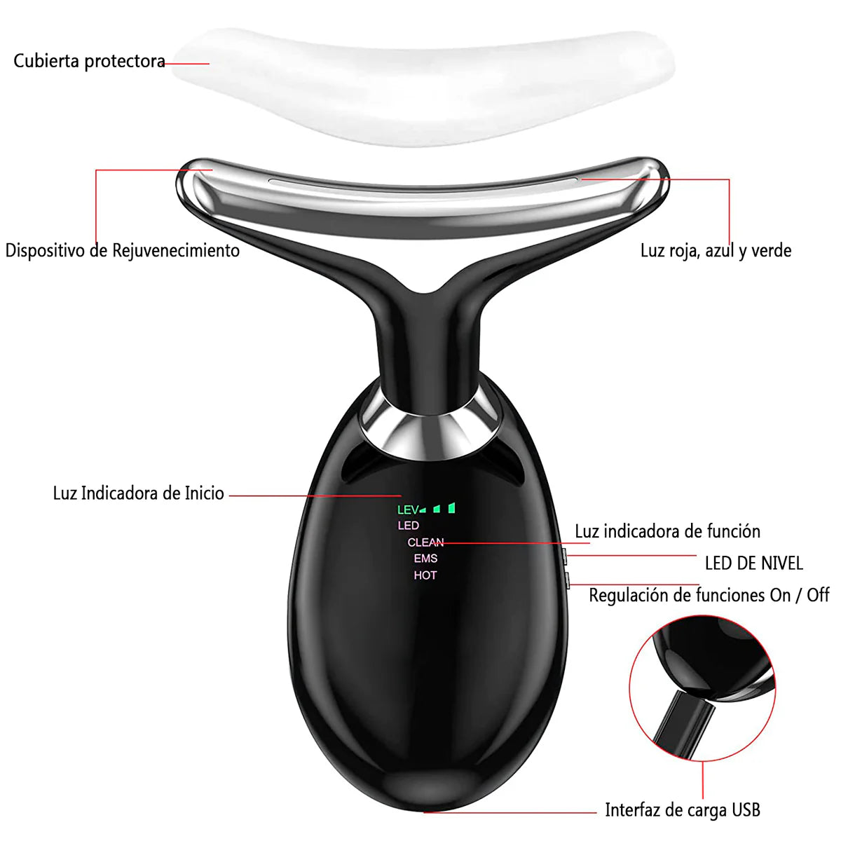 Masajeador Facial Reductor de Papada