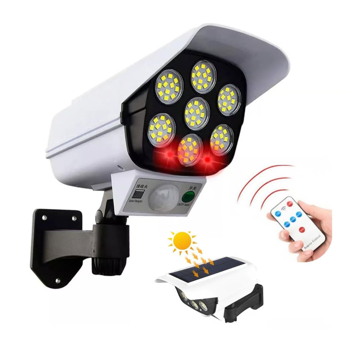 Foco Led Solar Versión Cámara