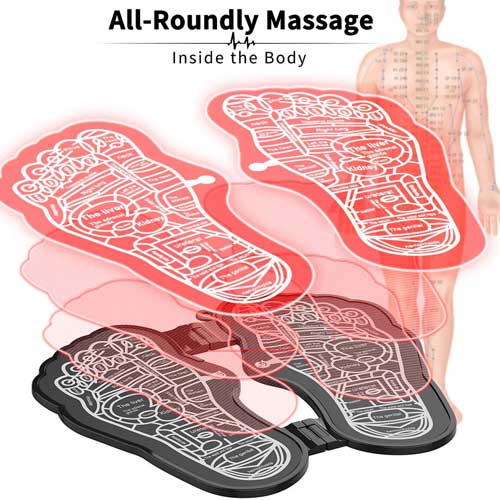 Electroestimulador de Pies, Plegable, Recargable y Portátil