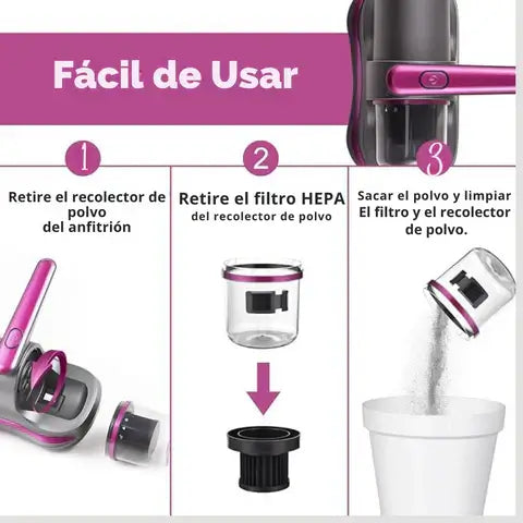 Aspiradora Inalámbrica Anti Ácaros - Con Sistema UV