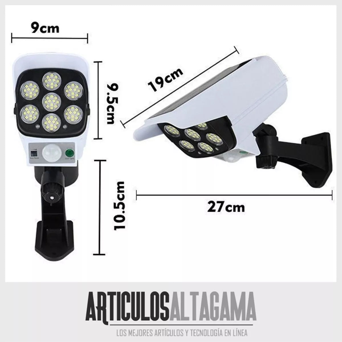 Foco Led Solar Versión Cámara