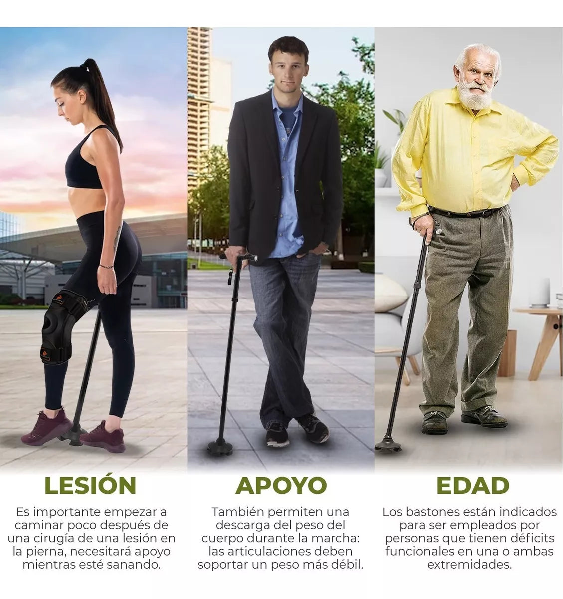 Bastón Plegable con Luz LED