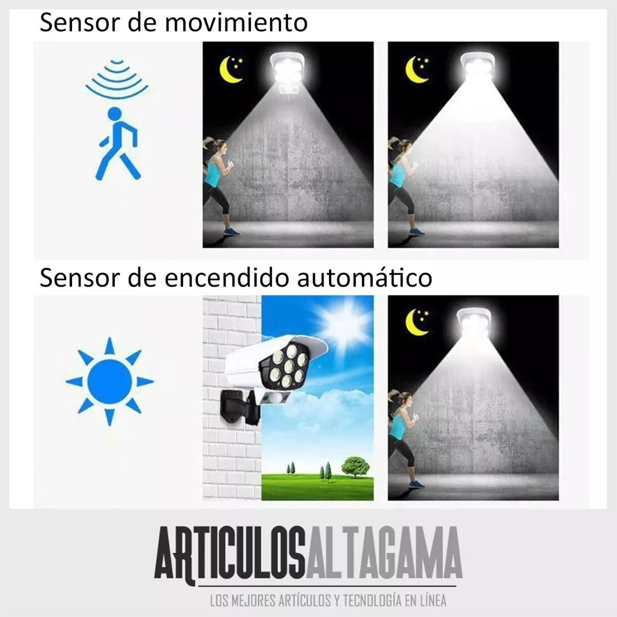 Foco Led Solar Versión Cámara