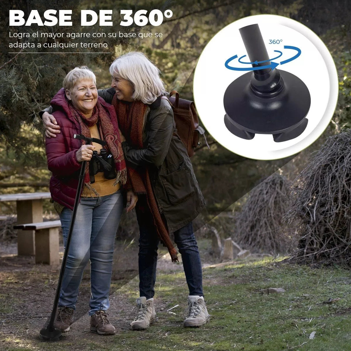 Bastón Plegable con Luz LED